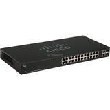 Cisco SF112-24 Ikke administreret L2 Fast Ethernet (10/100) 1U Sort, Switch Ikke administreret, L2, Fast Ethernet (10/100), Fuld duplex, Stativ-montering, 1U