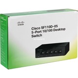Cisco Small Business SF110D-05 Ikke administreret L2 Fast Ethernet (10/100) Sort, Switch Sort, Ikke administreret, L2, Fast Ethernet (10/100), Fuld duplex