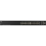Cisco Small Business SF220-24P Administreret L2 Fast Ethernet (10/100) Strøm over Ethernet (PoE) Sort, Switch Administreret, L2, Fast Ethernet (10/100), Strøm over Ethernet (PoE)