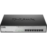 D-Link DGS-1008MP netværksswitch Ikke administreret Gigabit Ethernet (10/100/1000) Strøm over Ethernet (PoE) 1U Sort Ikke administreret, Gigabit Ethernet (10/100/1000), Fuld duplex, Strøm over Ethernet (PoE), Stativ-montering, 1U