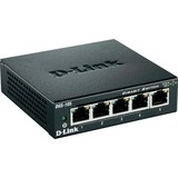 D-Link DGS-105 Ikke administreret L2 Gigabit Ethernet (10/100/1000) Sort, Switch Sort, Ikke administreret, L2, Gigabit Ethernet (10/100/1000), Fuld duplex