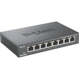 D-Link DGS-108 netværksswitch Ikke administreret L2 Gigabit Ethernet (10/100/1000) Sort Sort, Ikke administreret, L2, Gigabit Ethernet (10/100/1000), Fuld duplex