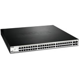 D-Link DGS-1210-52MP netværksswitch Administreret L2 Gigabit Ethernet (10/100/1000) Strøm over Ethernet (PoE) 1U Sort Administreret, L2, Gigabit Ethernet (10/100/1000), Strøm over Ethernet (PoE), Stativ-montering, 1U