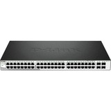 D-Link DGS-1210-52 netværksswitch Administreret L2 Gigabit Ethernet (10/100/1000) 1U Sort Sølv/Sort, Administreret, L2, Gigabit Ethernet (10/100/1000), Fuld duplex, Stativ-montering, 1U