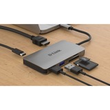 D-Link DUB-M610 dockingstation Ledningsført USB 3.2 Gen 1 (3.1 Gen 1) Type-C Aluminium, Sort, USB hub Sølv, Ledningsført, USB 3.2 Gen 1 (3.1 Gen 1) Type-C, 100 W, Aluminium, Sort, MicroSD (TransFlash), SD, SDHC, SDXC, 4K Ultra HD