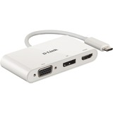 D-Link DUB-V310 dockingstation Ledningsført USB 3.2 Gen 1 (3.1 Gen 1) Type-C Hvid, Adapter Hvid, Ledningsført, USB 3.2 Gen 1 (3.1 Gen 1) Type-C, Hvid, CE, FCC, IC, RCM, DC, 0.04 A