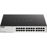 D-Link GO-SW-24G Ikke administreret L2 Gigabit Ethernet (10/100/1000) 1U Sort, Switch Sort, Ikke administreret, L2, Gigabit Ethernet (10/100/1000), Fuld duplex, Stativ-montering, 1U