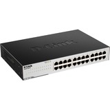 D-Link GO-SW-24G Ikke administreret L2 Gigabit Ethernet (10/100/1000) 1U Sort, Switch Sort, Ikke administreret, L2, Gigabit Ethernet (10/100/1000), Fuld duplex, Stativ-montering, 1U