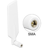 DeLOCK 12430 antenne Omniretningsbestemt antenne SMA 4 dBi Hvid, 4 dBi, 0.698 - 0.791 / 0.824 - 0.960 / 1.710 - 2.170 / 2.400 - 2.500 / 5.150 - 5.875 GHz, 50 ohm (Ω), Omniretningsbestemt antenne, SMA, 2,5:1 - 5,0:1