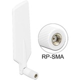 DeLOCK 12431 antenne Omniretningsbestemt antenne RP-SMA 4 dBi Hvid, 4 dBi, 0.698 - 0.791 / 0.824 - 0.960 / 1.710 - 2.170 / 2.400 - 2.500 / 5.150 - 5.875 GHz, 50 ohm (Ω), Omniretningsbestemt antenne, RP-SMA, 2,5:1 - 5,0:1
