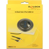 DeLOCK 62868 interface hub USB 3.2 Gen 1 (3.1 Gen 1) Type-A 5000 Mbit/s Sort, USB hub USB 3.2 Gen 1 (3.1 Gen 1) Type-A, USB 3.2 Gen 1 (3.1 Gen 1) Type-A, 5000 Mbit/s, Sort, 0,95 m, USB