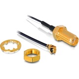 DeLOCK 88417 kabelsamler I-PEX M / SMA F Sort, Adapter I-PEX M / SMA F, Sort, 0,35 m