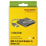 DeLOCK 91525 kortlæser USB 3.2 Gen 1 (3.1 Gen 1) Grå antracit, XQD, Grå, 480 Mbit/s, Aluminium, • Mac OS 10.9 or above • Windows 7 32-bit • Windows 7 64-bit • Windows 8.1 32-bit •..., USB 3.2 Gen 1 (3.1 Gen 1)