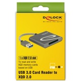 DeLOCK 91583 kortlæser USB 3.2 Gen 1 (3.1 Gen 1) Grå antracit, XQD, Grå, 480 Mbit/s, Aluminium, • Mac OS 10.9 or above • Windows 7 32-bit • Windows 7 64-bit • Windows 8.1 32-bit •..., USB 3.2 Gen 1 (3.1 Gen 1)