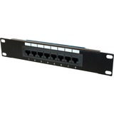 Digitus 10" CAT 5e patch panel 1U Sort/grå, RJ-45, Cat5e, Sort, Reolmontering, 1U, EIA/TIA 568 ISO/IEC DIS 11801