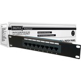 Digitus 10" CAT 5e patch panel 1U Sort/grå, RJ-45, Cat5e, Sort, Reolmontering, 1U, EIA/TIA 568 ISO/IEC DIS 11801