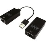 Digitus DA-70141 konsoludbygning Netværkssender & -modtager, USB hub Sort, 200 mm, 105 mm, 220 mm, 37 mm, 5 - 45 °C, 0 - 45 °C