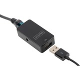 Digitus DA-70141 konsoludbygning Netværkssender & -modtager, USB hub Sort, 200 mm, 105 mm, 220 mm, 37 mm, 5 - 45 °C, 0 - 45 °C