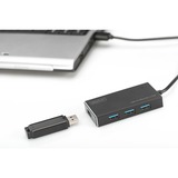 Digitus DA-70240-1 interface hub USB 3.2 Gen 1 (3.1 Gen 1) Type-A 5000 Mbit/s Sort, USB hub USB 3.2 Gen 1 (3.1 Gen 1) Type-A, USB 3.2 Gen 1 (3.1 Gen 1) Type-A, 5000 Mbit/s, Sort, Aluminium, 1,2 m