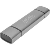 Digitus DA-70886 kortlæser USB 3.2 Gen 1 (3.1 Gen 1) Type-A/Type-C Aluminium grå, MicroSD (TransFlash), SD, Aluminium, 5000 Mbit/s, Aluminium, CE, USB 3.2 Gen 1 (3.1 Gen 1) Type-A/Type-C