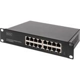 Digitus DN-80115 netværksswitch Ikke administreret Gigabit Ethernet (10/100/1000) 1U Sort Ikke administreret, Gigabit Ethernet (10/100/1000), Stativ-montering, 1U