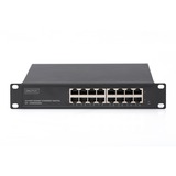 Digitus DN-80115 netværksswitch Ikke administreret Gigabit Ethernet (10/100/1000) 1U Sort Ikke administreret, Gigabit Ethernet (10/100/1000), Stativ-montering, 1U