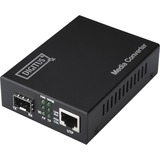 Digitus DN-82130 netværksomformer til medie 1000 Mbit/s Sort, Konverter Sort, 1000 Mbit/s, IEEE 802.3, IEEE 802.3u, IEEE 802.3z, Gigabit Ethernet, 10,100,1000 Mbit/s, Fuld, Halvt, SFP