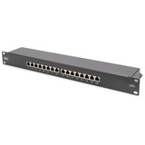 Digitus DN-91616S-B patch panel 1U Sort, IEEE 802.3af, IEEE 802.3at, RJ-45, Guld, 26/22, 30 N, Sort