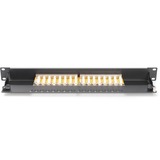 Digitus DN-91616S-B patch panel 1U Sort, IEEE 802.3af, IEEE 802.3at, RJ-45, Guld, 26/22, 30 N, Sort