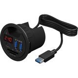 ICY BOX IB-HUB1404 USB 3.2 Gen 1 (3.1 Gen 1) Type-A 5000 Mbit/s Sort, USB hub Sort, USB 3.2 Gen 1 (3.1 Gen 1) Type-A, USB 3.2 Gen 1 (3.1 Gen 1) Type-A, USB 3.2 Gen 1 (3.1 Gen 1) Type-C, MicroSD (TransFlash), SD, 5000 Mbit/s, Sort, Opladning