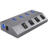 ICY BOX IB-HUB1405 USB 3.2 Gen 1 (3.1 Gen 1) Type-B 5000 Mbit/s Anthracit, USB hub Sølv, USB 3.2 Gen 1 (3.1 Gen 1) Type-B, USB 3.2 Gen 1 (3.1 Gen 1) Type-A, 5000 Mbit/s, Anthracit, Aluminium, Aktivitet, Strøm