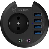 ICY BOX IB-HUB1430 USB 3.2 Gen 1 (3.1 Gen 1) Type-A 5000 Mbit/s Sort, USB hub USB 3.2 Gen 1 (3.1 Gen 1) Type-A, 3.5mm, USB 3.2 Gen 1 (3.1 Gen 1) Type-A, 5000 Mbit/s, Sort, Plast, 1,4 m
