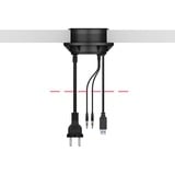 ICY BOX IB-HUB1430 stikkontakt Sort, USB hub Sort, Plast, Type F (CEE 7/4), 80 mm, 800 mm, 550 mm
