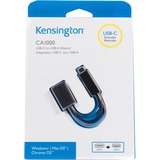 Kensington Adapter CA1000 USB-C-til USB-A Sort, USB C, USB A, USB 3.2 Gen 2 (3.1 Gen 2), 5000 Mbit/s, Sort