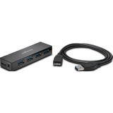 Kensington USB 3.0 4-PORT HUB+CHG, USB hub USB 3.2 Gen 1 (3.1 Gen 1) Micro-B, USB 3.2 Gen 1 (3.1 Gen 1) Type-A, 5000 Mbit/s, Sort, Apple iPad 4, iPad Air, iPad mini, Windows 7, Windows 7 Enterprise, Windows 7 Enterprise x64, Windows 7 Home Basic, Windows 7 Home...