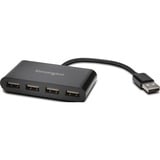 Kensington USB 3.0 4-PORT HUB, USB hub Sort, USB 3.2 Gen 1 (3.1 Gen 1) Type-A, USB 3.2 Gen 1 (3.1 Gen 1) Type-A, 5000 Mbit/s, Sort, Kina, Windows 7, Windows 8, Windows 8.1, Windows Vista, Windows XP