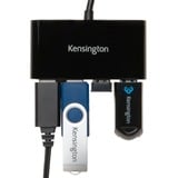 Kensington USB 3.0 4-PORT HUB, USB hub Sort, USB 3.2 Gen 1 (3.1 Gen 1) Type-A, USB 3.2 Gen 1 (3.1 Gen 1) Type-A, 5000 Mbit/s, Sort, Kina, Windows 7, Windows 8, Windows 8.1, Windows Vista, Windows XP
