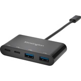 Kensington USB-C 4-PORT HUB, USB hub Sort, USB 3.2 Gen 1 (3.1 Gen 1) Type-C, USB 3.2 Gen 1 (3.1 Gen 1) Type-A, USB 3.2 Gen 1 (3.1 Gen 1) Type-C, 5000 Mbit/s, Sort, Windows 10, Windows 10 Education, Windows 10 Education x64, Windows 10 Enterprise, Windows 10..., Mac OS X 10.10 Yosemite