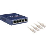 Netgear GS105 Ikke administreret Gigabit Ethernet (10/100/1000) Blå, Switch Blå, Ikke administreret, Gigabit Ethernet (10/100/1000), Fuld duplex, Detail