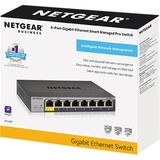 Netgear GS108Tv3 Administreret L2 Gigabit Ethernet (10/100/1000) Grå, Switch Administreret, L2, Gigabit Ethernet (10/100/1000), Fuld duplex, Detail