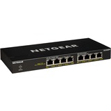 Netgear GS308PP Ikke administreret Gigabit Ethernet (10/100/1000) Strøm over Ethernet (PoE) Sort, Switch Ikke administreret, Gigabit Ethernet (10/100/1000), Fuld duplex, Strøm over Ethernet (PoE), Stativ-montering, Kan monteres på væggen