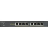 Netgear GS308PP Ikke administreret Gigabit Ethernet (10/100/1000) Strøm over Ethernet (PoE) Sort, Switch Ikke administreret, Gigabit Ethernet (10/100/1000), Fuld duplex, Strøm over Ethernet (PoE), Stativ-montering, Kan monteres på væggen