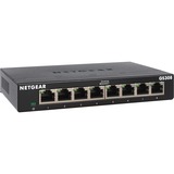 Netgear GS308-300PES Netværksswitche Sort, Netgear GS308-300PES, Ikke administreret, L2, Gigabit Ethernet (10/100/1000), Kan monteres på væggen
