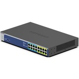 Netgear GS516UP Ikke administreret Gigabit Ethernet (10/100/1000) Strøm over Ethernet (PoE) Grå, Switch Ikke administreret, Gigabit Ethernet (10/100/1000), Fuld duplex, Strøm over Ethernet (PoE), Stativ-montering