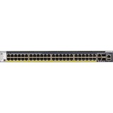 Netgear GSM4352PA Administreret L2/L3/L4 Gigabit Ethernet (10/100/1000) Strøm over Ethernet (PoE) 1U Sort, Switch Administreret, L2/L3/L4, Gigabit Ethernet (10/100/1000), Strøm over Ethernet (PoE), Stativ-montering, 1U