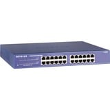 Netgear JGS524 Ikke administreret Gigabit Ethernet (10/100/1000) Blå, Switch Blå, Ikke administreret, Gigabit Ethernet (10/100/1000), Fuld duplex, Stativ-montering