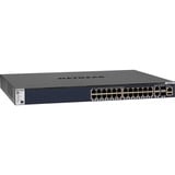 Netgear M4300-28G Administreret L3 Gigabit Ethernet (10/100/1000) 1U Sort, Switch Administreret, L3, Gigabit Ethernet (10/100/1000), Stativ-montering, 1U