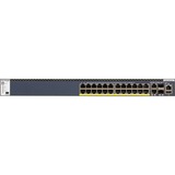 Netgear M4300-28G-PoE+ Administreret L3 Gigabit Ethernet (10/100/1000) Strøm over Ethernet (PoE) 1U Sort, Switch Administreret, L3, Gigabit Ethernet (10/100/1000), Strøm over Ethernet (PoE), Stativ-montering, 1U