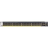 Netgear M4300-52G-PoE+ 1000W PSU Administreret L2/L3/L4 Gigabit Ethernet (10/100/1000) Strøm over Ethernet (PoE) 1U Sort, Switch Administreret, L2/L3/L4, Gigabit Ethernet (10/100/1000), Strøm over Ethernet (PoE), Stativ-montering, 1U