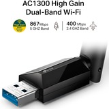 TP-Link Archer T3U Plus WLAN 867 Mbit/s, Wi-Fi-adapter Sort, Trådløs, USB, WLAN, Wi-Fi 5 (802.11ac), 867 Mbit/s, Sort